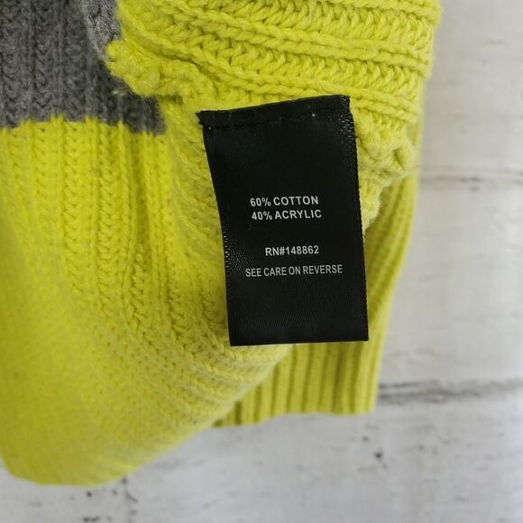 Torrid color block pullover size 1 or 1x or XL knit sweater gray yellow - Picture 6 of 7